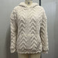 Women's Pullover Jacquard Hooded Loose Fleece Sweatshirt