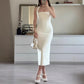 Slim Fit Backless Slimming Temperament Pure Desire Suspender Dress