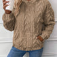 Women's Pullover Jacquard Hooded Loose Fleece Sweatshirt
