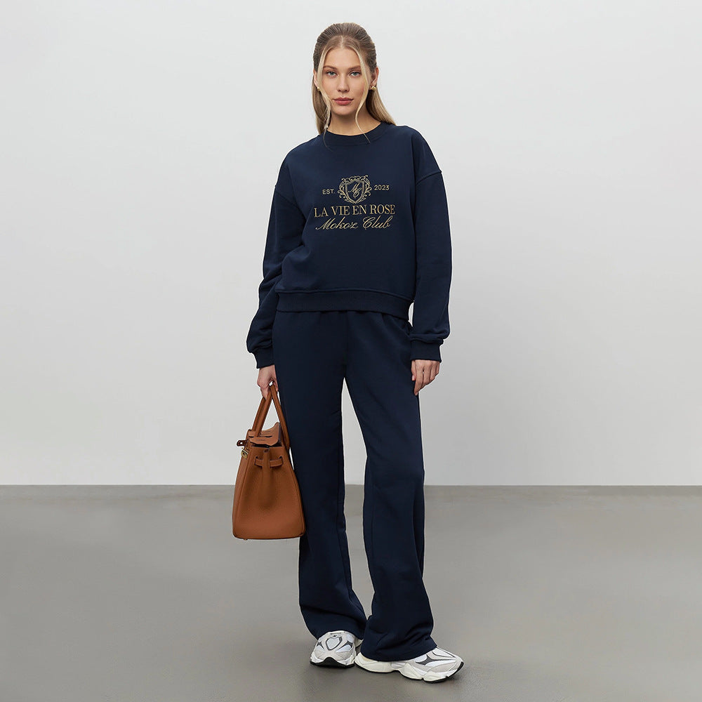 Casual Trousers Women's Sweater Suit