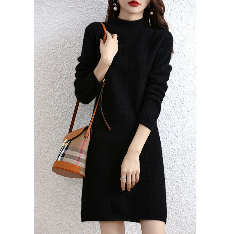 Thickened Pullover Knitting Woolen Skirt Women