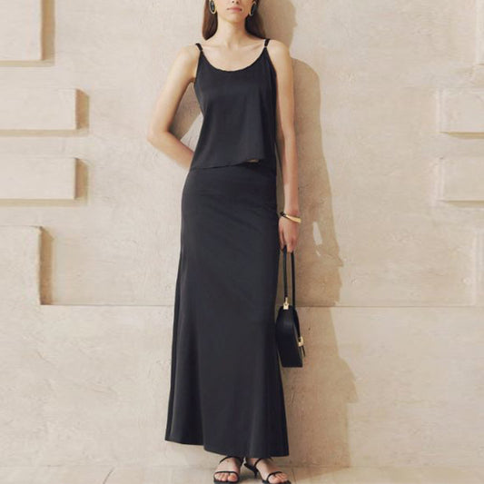 Female Temperament Camisole Vest Half Skirt Set