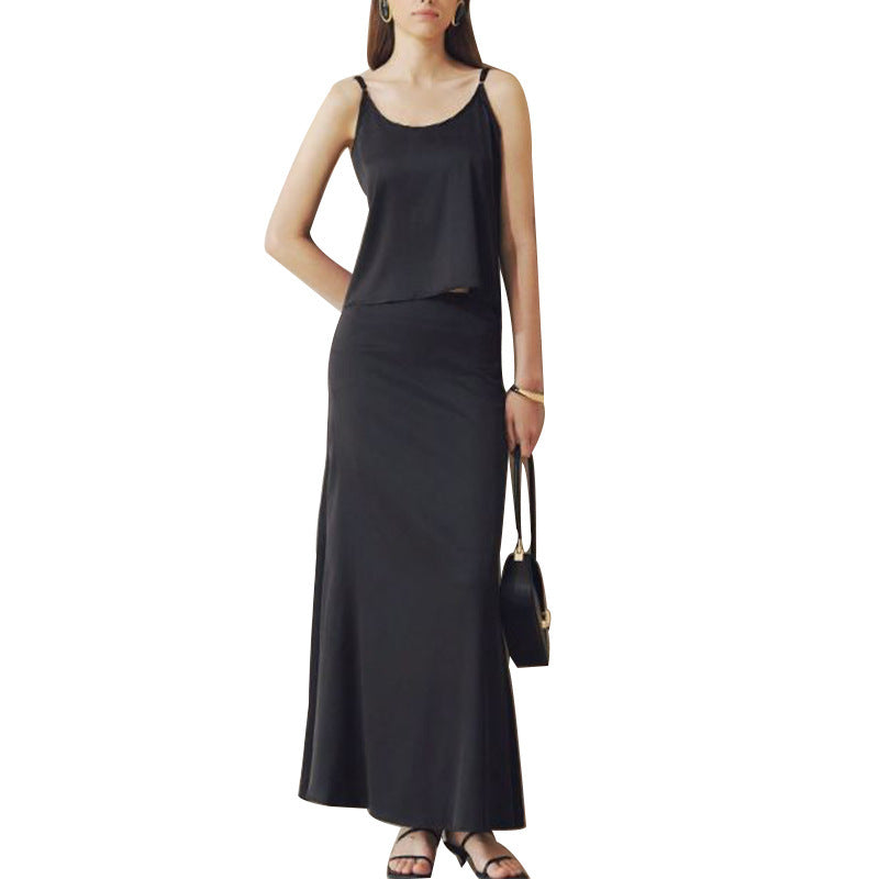 Female Temperament Camisole Vest Half Skirt Set