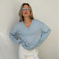 Women Solid Color Pullover Sweater Idle Style