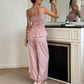 Women's Tube Top Straight-leg Trousers Suit