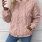 Women's Pullover Jacquard Hooded Loose Fleece Sweatshirt
