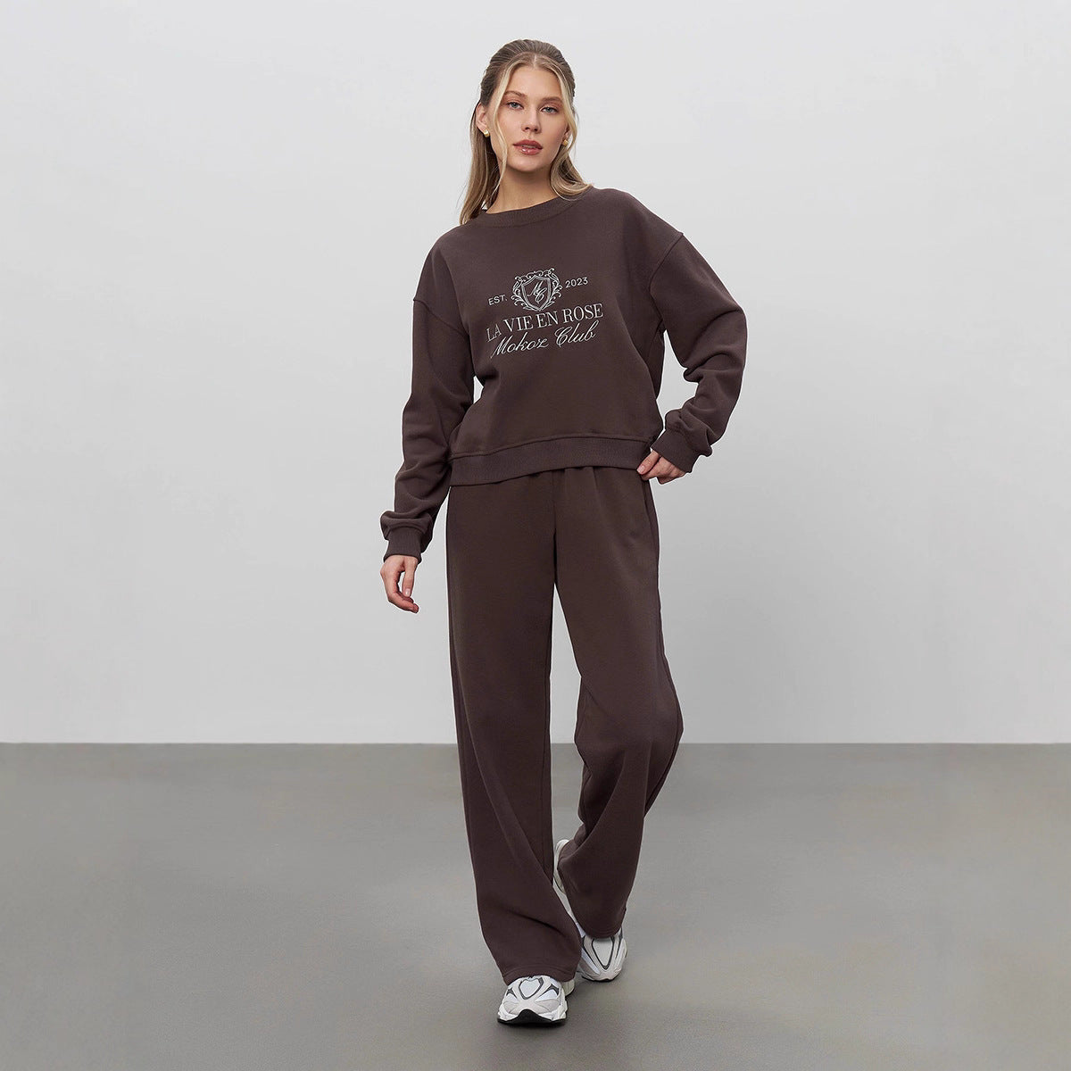 Casual Trousers Women's Sweater Suit