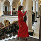 Slim-fit Sheath Split Bow Bare Back Dress