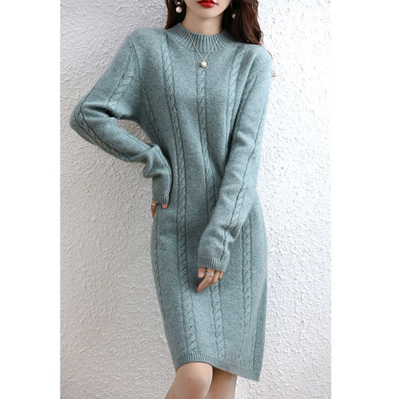 Thickened Pullover Knitting Woolen Skirt Women